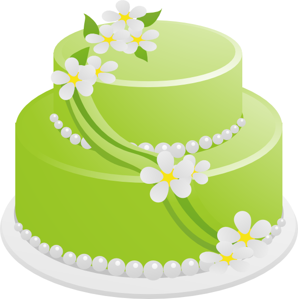 Green Birthday Cake Clip Art At Clker Com   Vector Clip Art Online