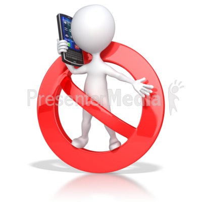 No Cell Phone Use   3d Figures   Great Clipart For Presentations   Www