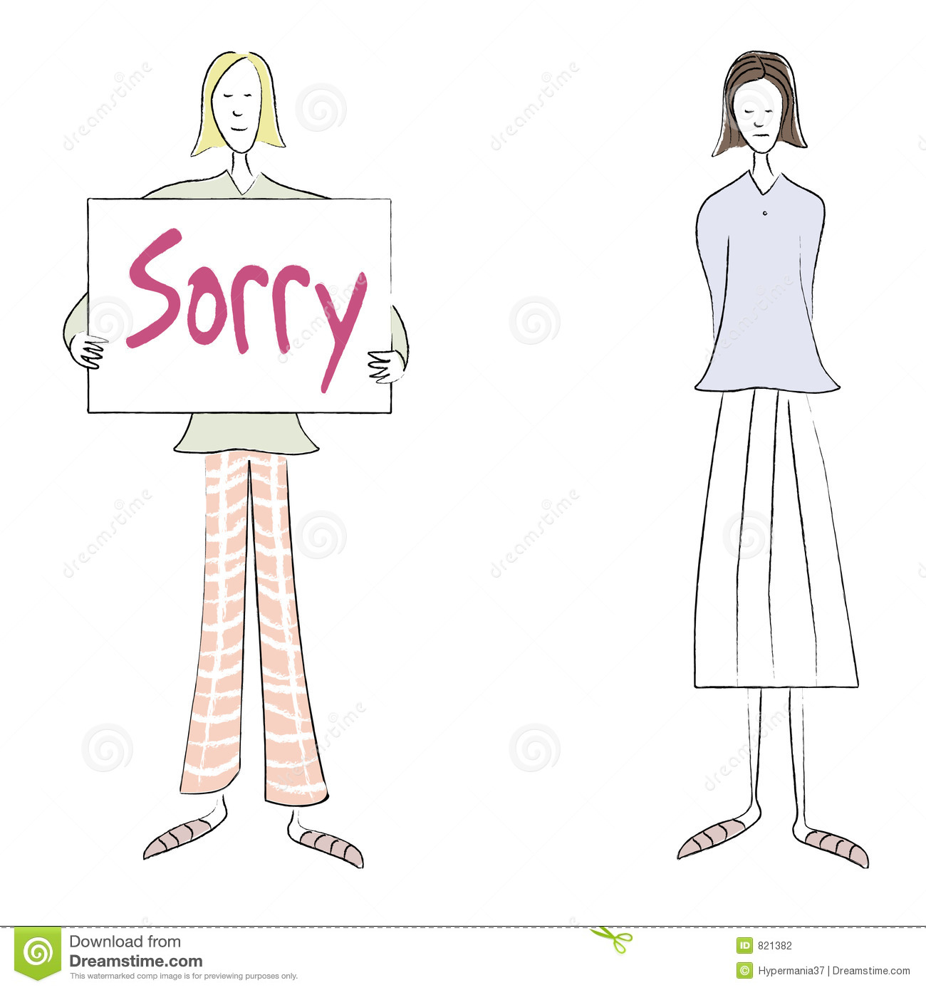 Person Saying No Clipart Saying Sorry Stock Photography
