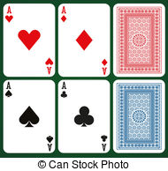Poker Set With Isolated Cards   Ace Clipart Vector