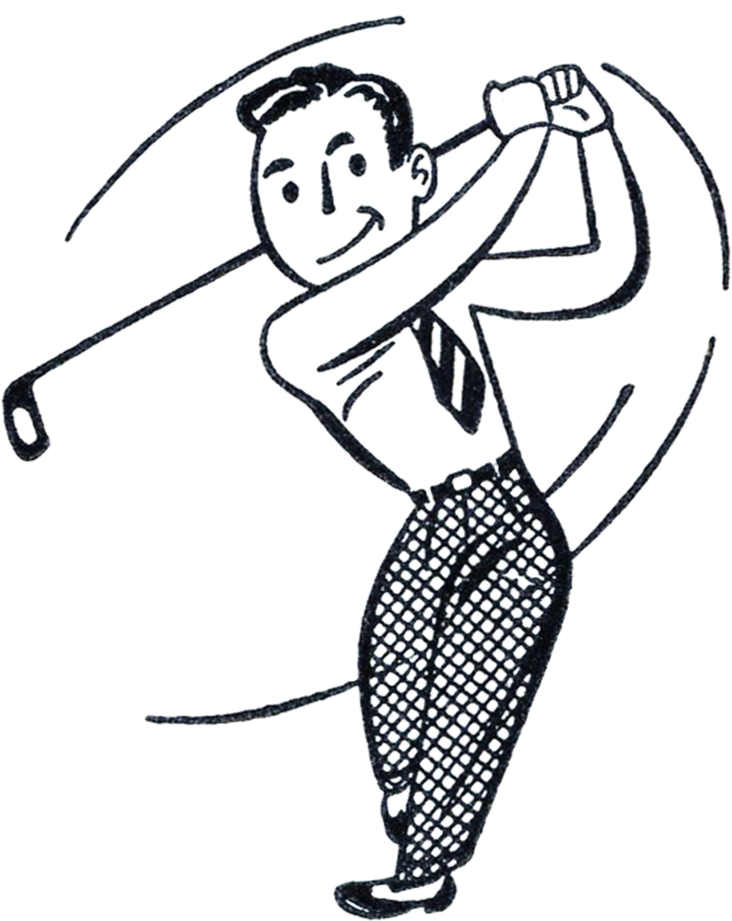 Retro Golf Clip Art   Funny    The Graphics Fairy