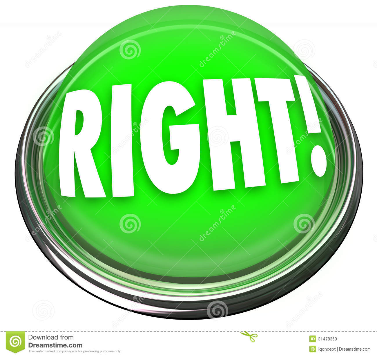 Right Green Button Light Flashing Correct Answer Stock Photo   Image