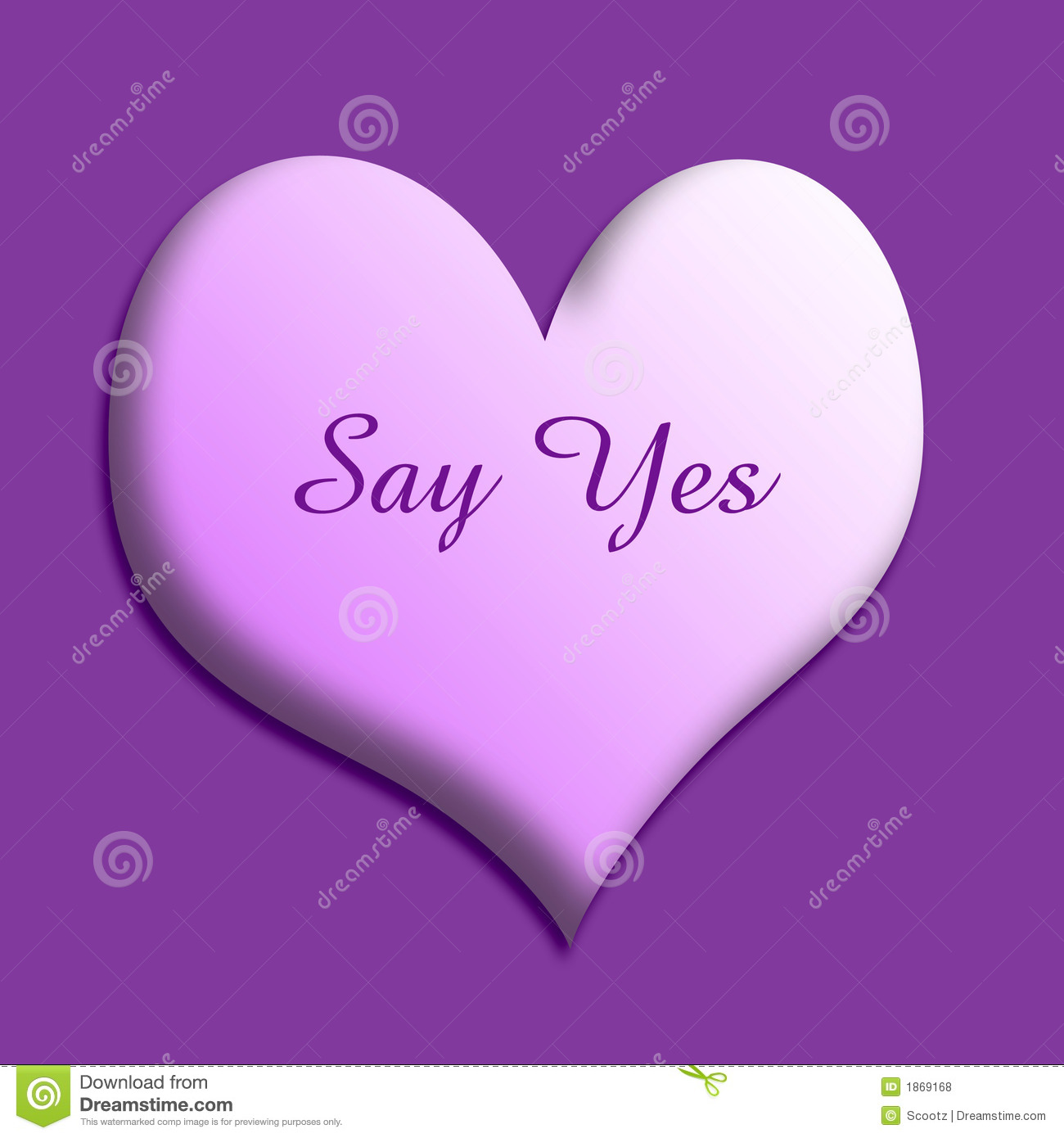 Say Yes Valentine Heart On Lavender Background Clip Art Mr No Pr No 2    