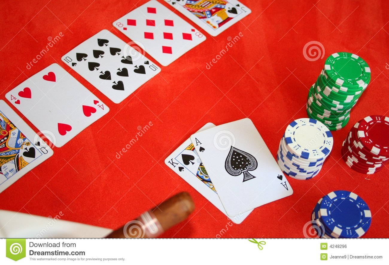 Texas Holdem Poker Game Royalty Free Stock Image   Image  4248296