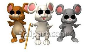 Three Blind Mice Clipart Image