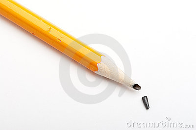 Black Pencil With A Broken Point Royalty Free Stock Images   Image