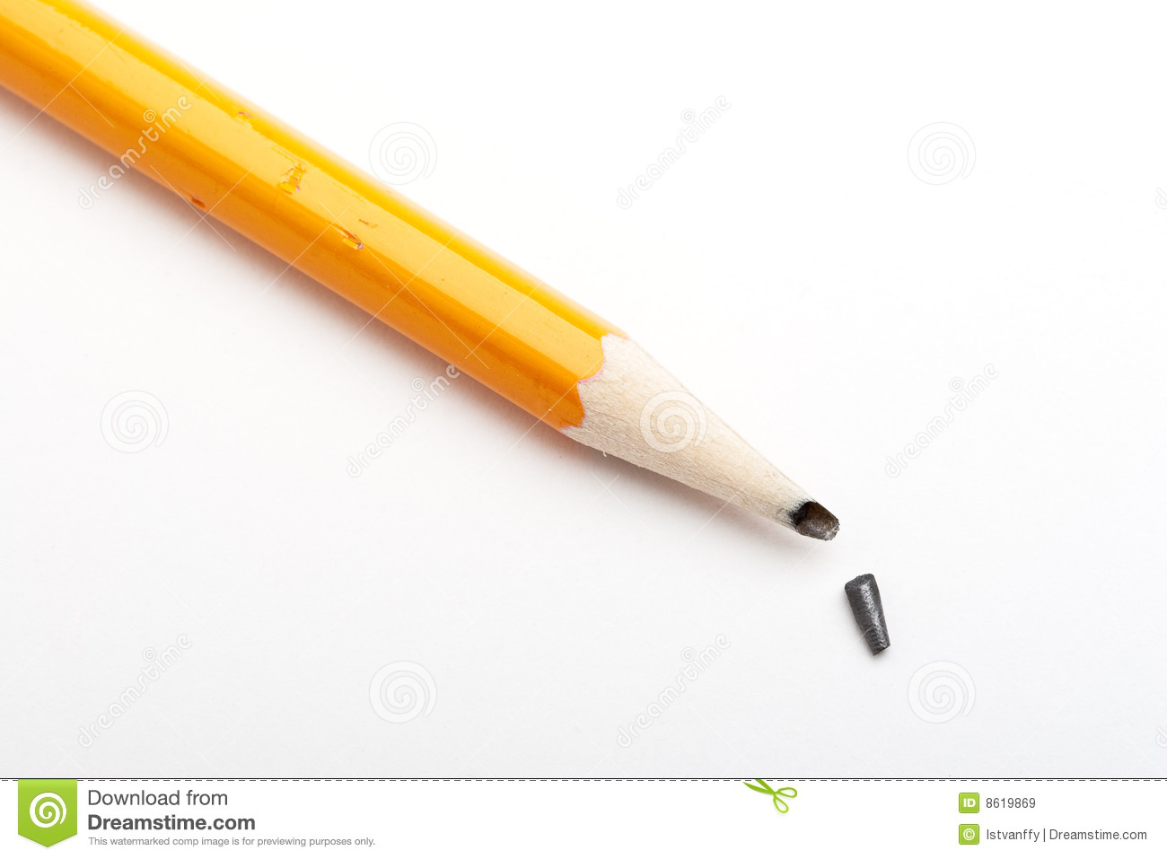Black Pencil With A Broken Point Royalty Free Stock Images   Image