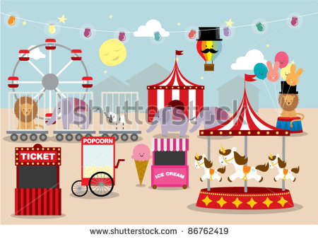 Fun Fair Vector Illustration   86762419   Shutterstock