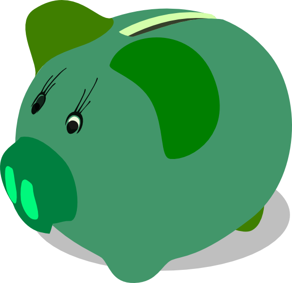 Green Piggy Bank Clip Art At Clker Com   Vector Clip Art Online    