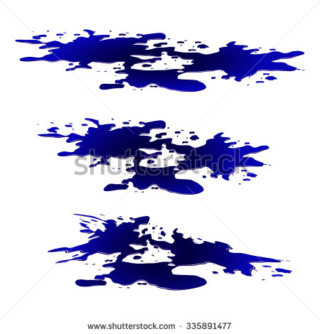 Puddle Of Water Spill Clipart  Blue Stain Plash Drop  Vector    