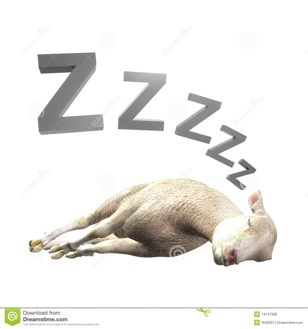 Sleeping Sheep Or Lamb Illustration Royalty Free Stock Images   Image