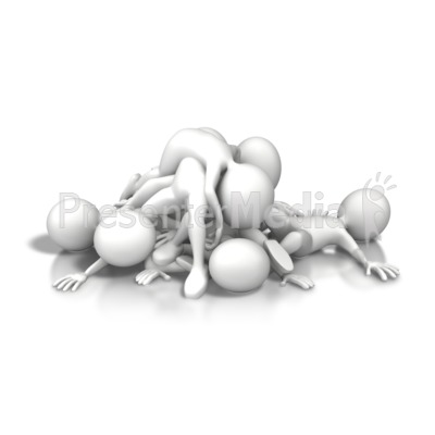 Stick Figure Pile Up   3d Figures   Great Clipart For Presentations