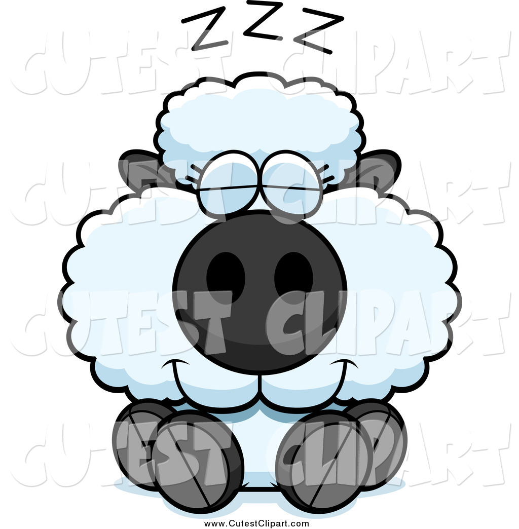 Vector Clip Art Of A Cute Sheep Sleeping By Cory Thoman    3425