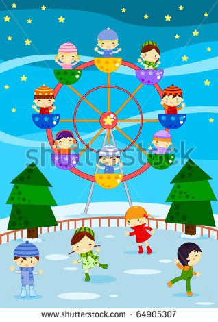 Winter Christmas Time Fun Fair Stock Photo 64905307   Shutterstock