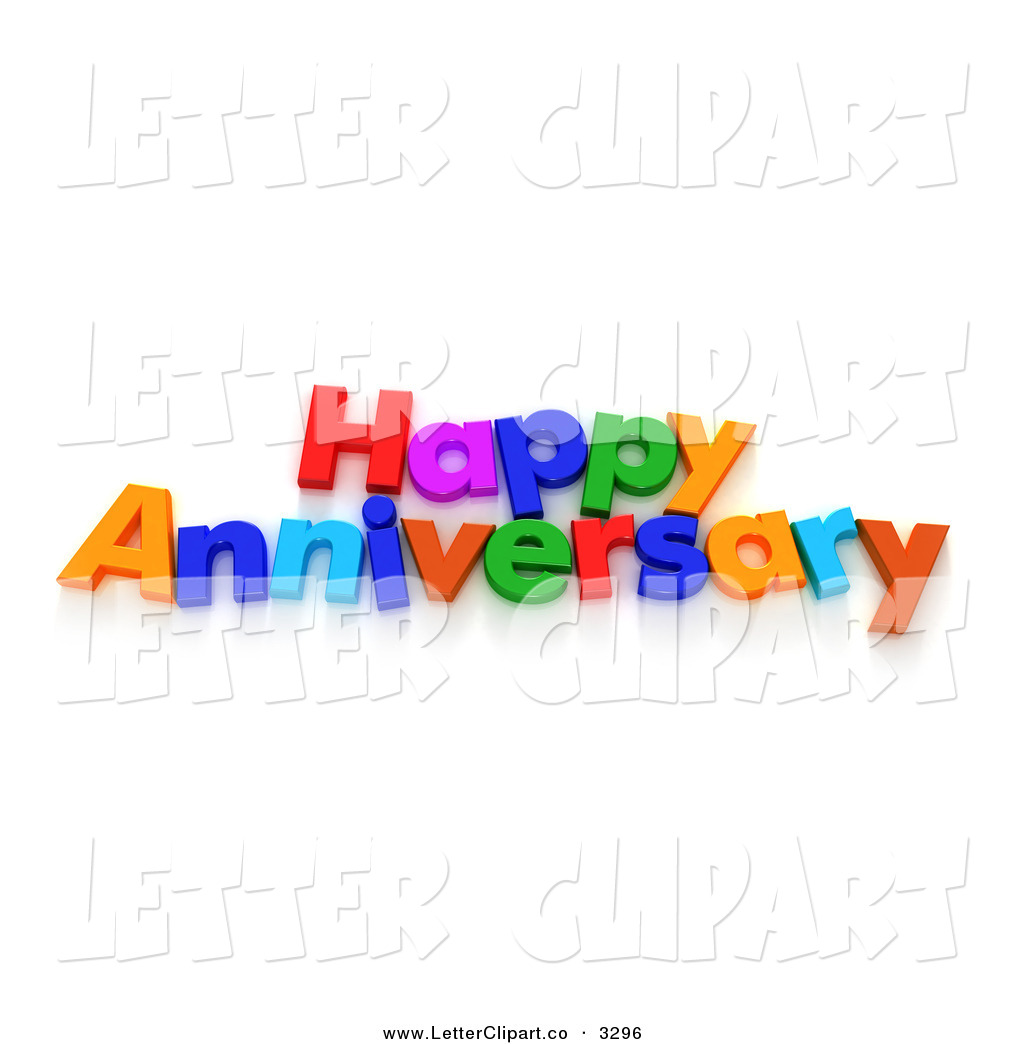 Anniversary Clip Art Free Clip Art Of Colorful Letters Spelling Happy