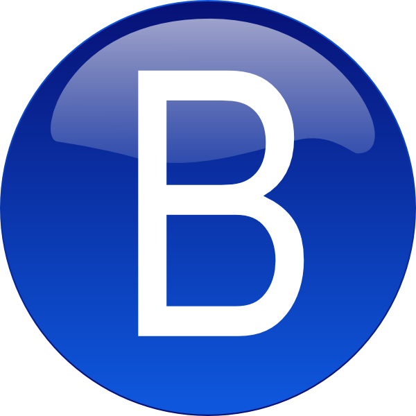 Blue B Clip Art At Clker Com   Vector Clip Art Online Royalty Free