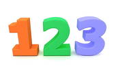Colourful Numbers 123   Clipart Graphic