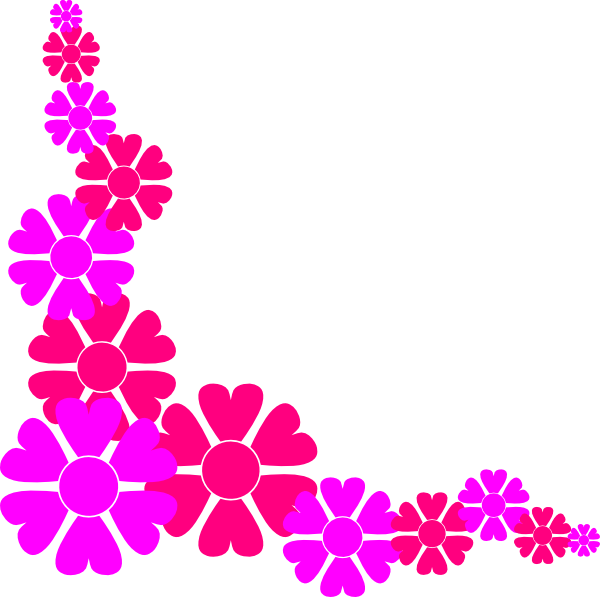 Flower Border For Girls Clip Art At Clker Com   Vector Clip Art Online    