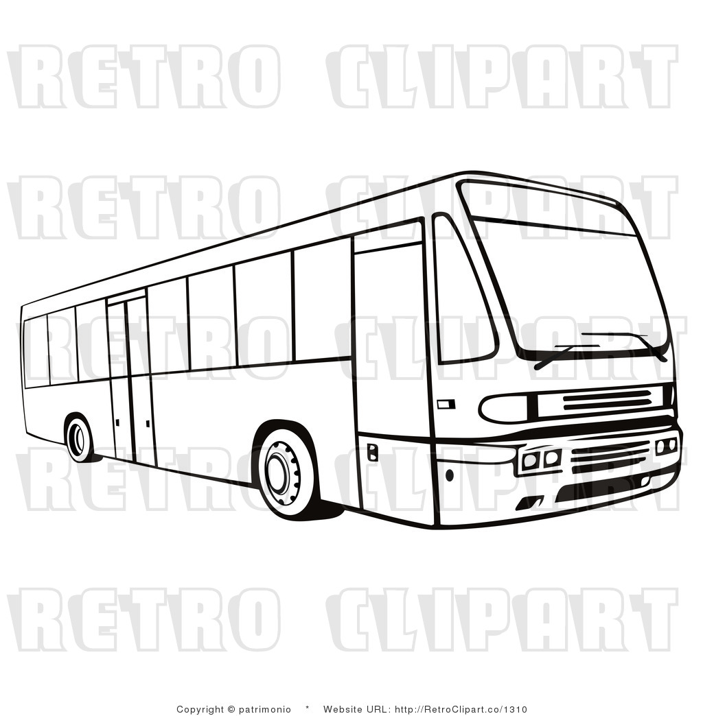 Free Retro Funky Black And White City Bus By Patrimonio    1310