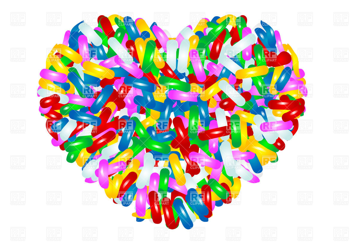 Heart Made Of Sprinkles Download Royalty Free Vector Clipart  Eps