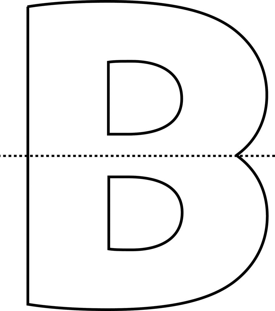 Horizontal Line Of Symmetry Letter B With   Clipart Etc