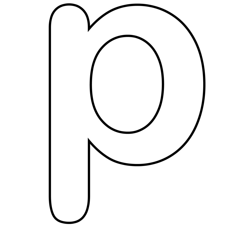 Image   Lower Case Alphabet Letter P Template For Kids Crafts Jpg