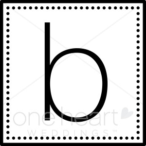 Initial Monogram B Clipart   Wedding Monograms
