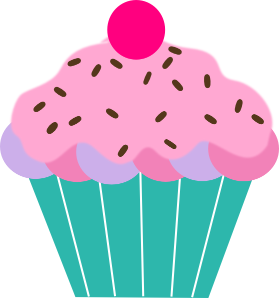 Pink Cupcakes With Sprinkles   Clipart Panda   Free Clipart Images