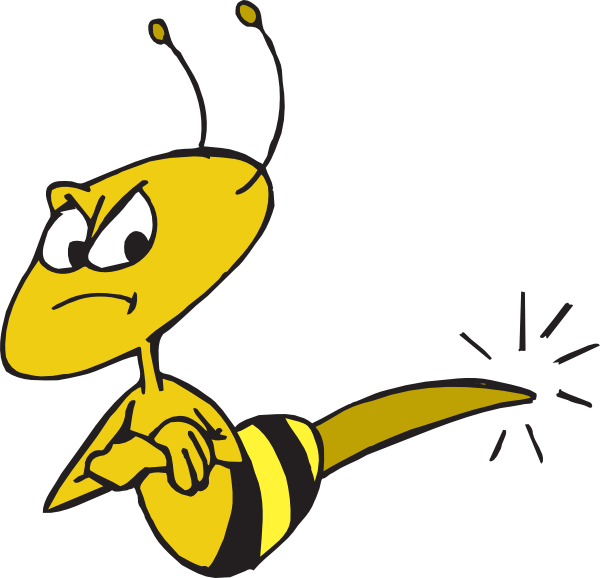 Angry Bee Clip Art At Clker Com   Vector Clip Art Online Royalty Free