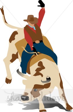 Bull Rider Clipart   Party Clipart   Backgrounds