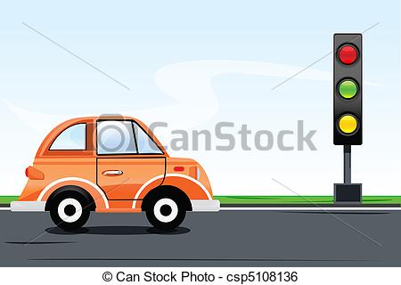 Car On Road   Illustration Of Traffic    Csp5108136   Search Clipart