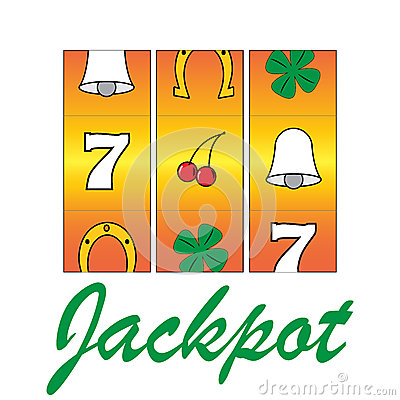 Casino Gamble Machine   Jackpot Slots  Vector Illustration