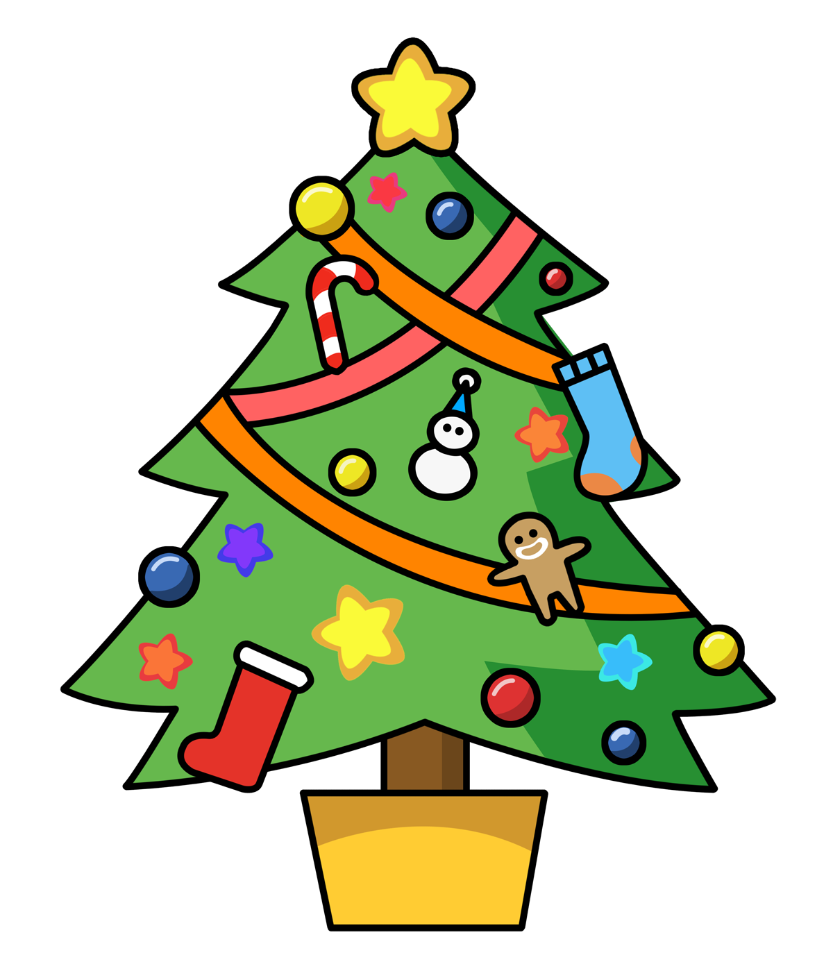 Clip Art Christmas Tree Outline   Clipart Panda   Free Clipart Images
