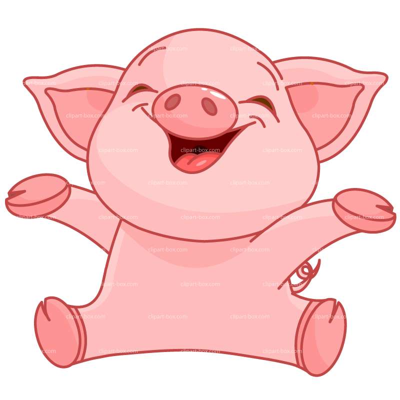Clipart Happy Piggy   Royalty Free Vector Design