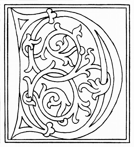 Clipart  Initial Letter D From Late 15th Century Printed Bookdetails