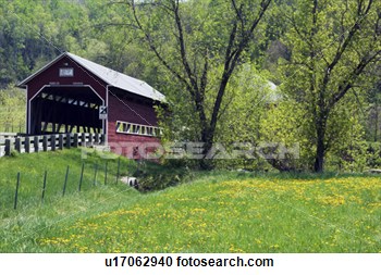 Covered Bridge Coaticook Eastern Townships Quebec Canada View