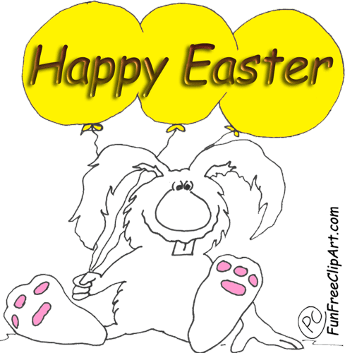 Happy Easter Bunny   Fun Free Clipart   Funfreeclipart Com