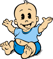 Happy Sweet Baby Clipart Graphic