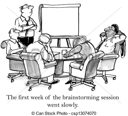 Illustration   The Executives Cannot Stay Awake When Brainstorming