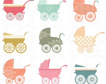 Items Similar To Baby Carriage Clip Art Baby Shower Clipart Shower    