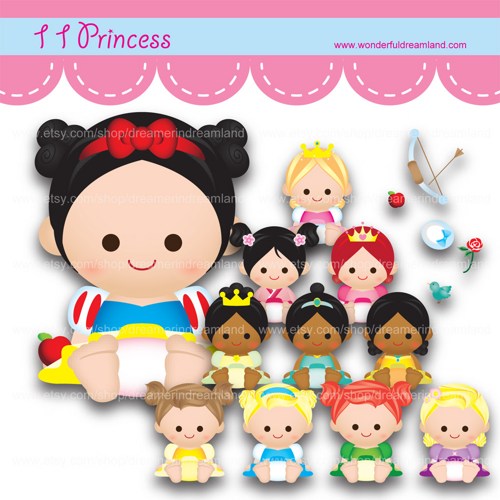 Printable Clipart Clip Art Digital Pdf Png 11 Princess Snow White