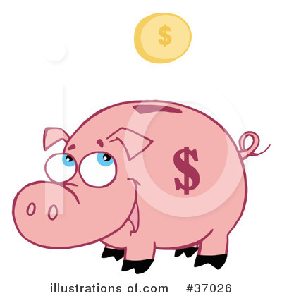 Royalty Free  Rf  Piggy Bank Clipart Illustration By Hit Toon   Stock