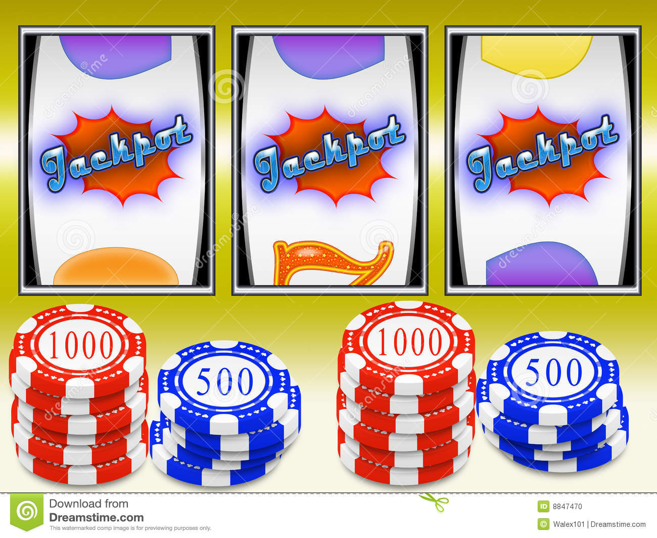 Slot Machine Jackpot Stock Photo   Image  8847470