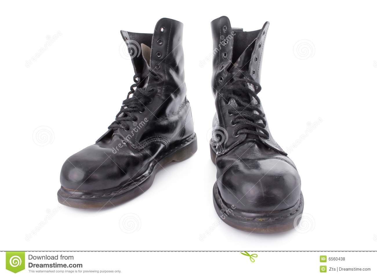 Steel Toe Work Boots Clipart Old Black Leather Work Boots