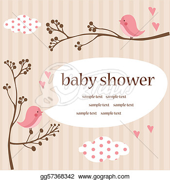 Stock Illustration   Baby Girl Shower  Illustration  Clipart