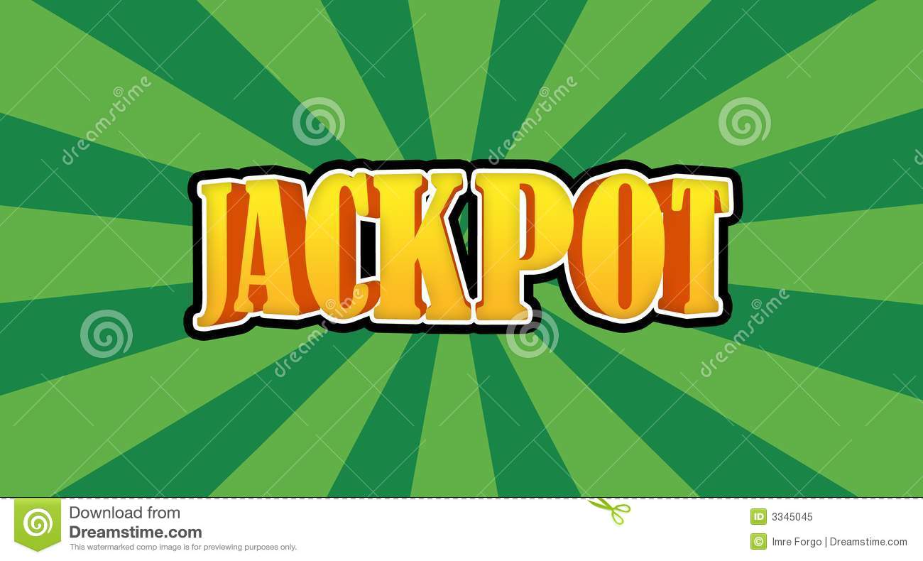Vegas Slot Machine Jackpot With Retro Green Background