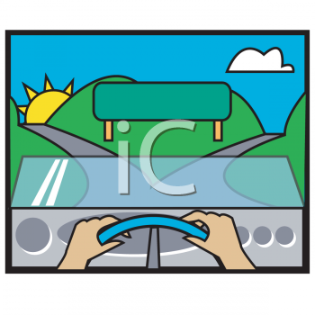 Vehicle Of Driving On Icy Roads Clipart