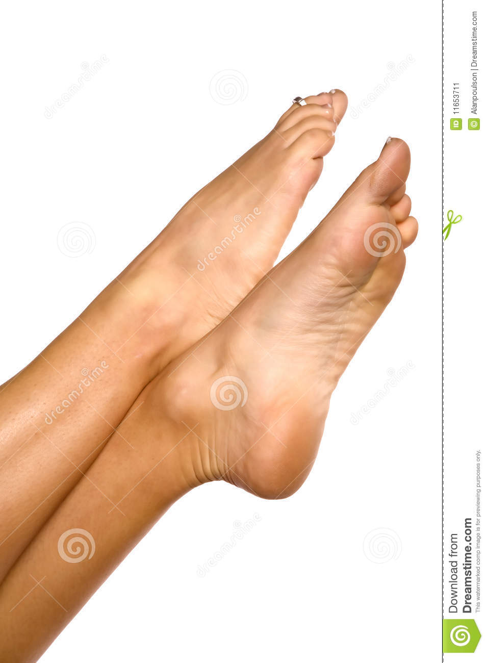 Woman S Feet Crossed At The Ankles Pointing Up Wards 