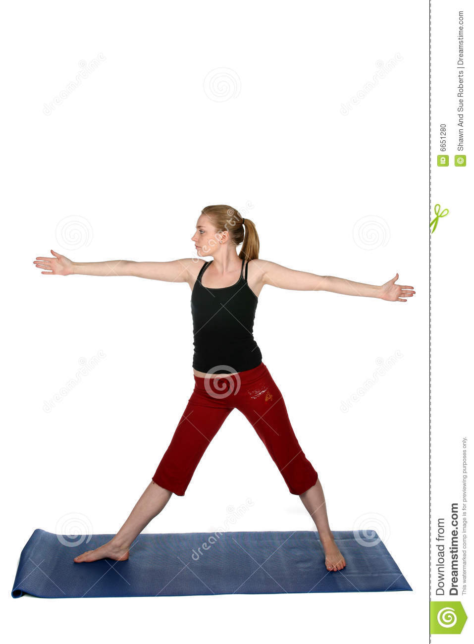 Young Woman In Standing Yoga Pose Stock Photo   Image  6651280