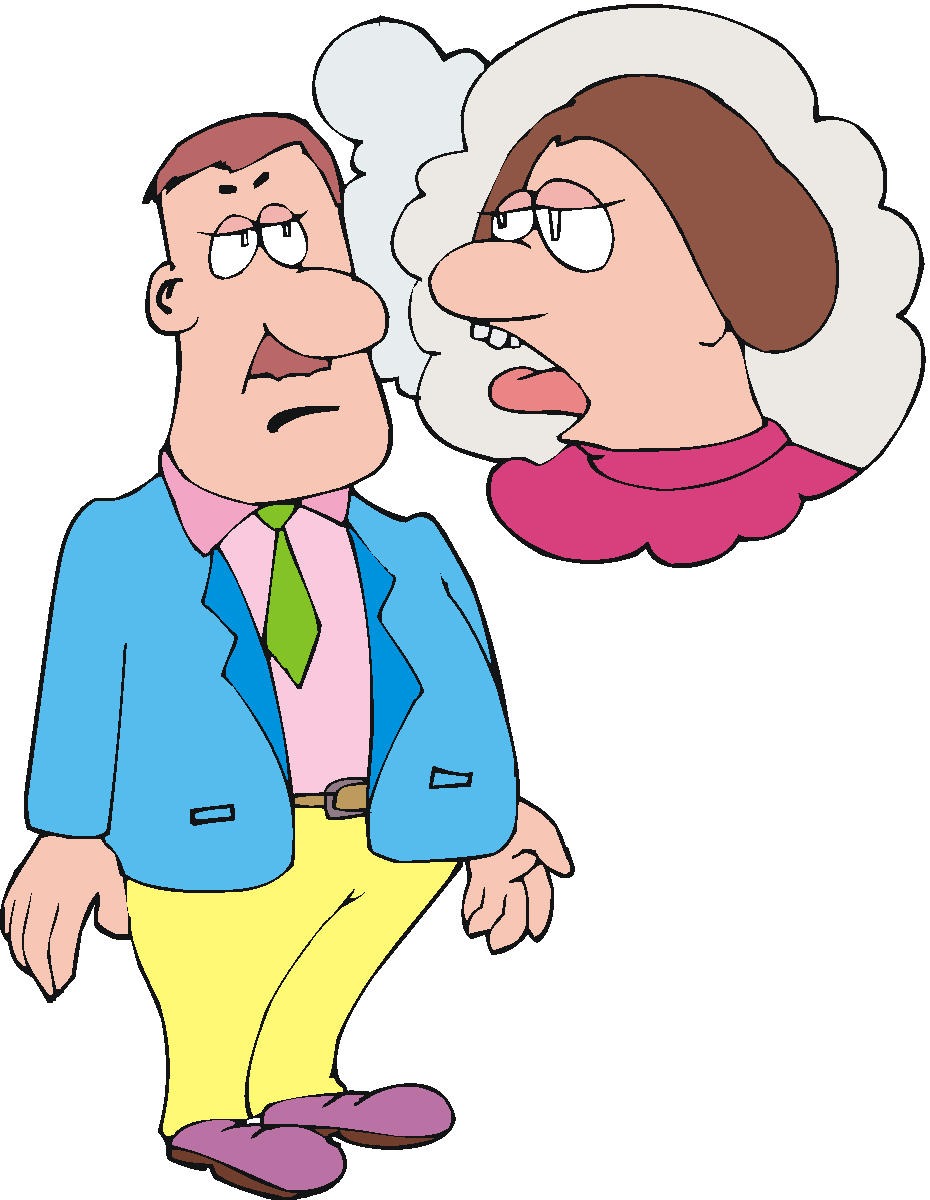 Cartoon Of Woman Talking Too Much To Man